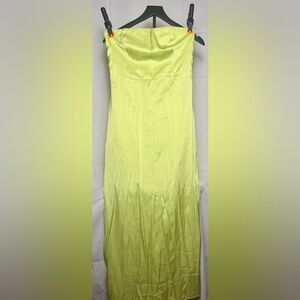 Abercrombie & Fitch Light Green Strapless Maxi Dress Size Small